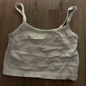 Forever 21 Gray Ribbed Crop Camisole